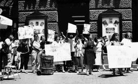 Manifestación de Derechos Humanos organizada por la Vicaría de la Solidaridad