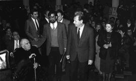 Ministro de educación Ricardo lagos, presidió esta mañana una ceremonia en homenaje a estudiantes...