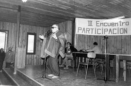 Cardenal Raúl Silva Henríquez, pronuncia discurso en III Encuentro de Participación