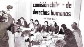 Comisión Chilena de Derechos Humanos, representantes en conferencia de prensa