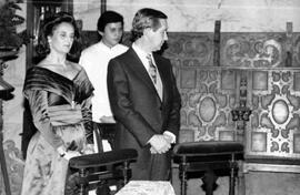 Empresario, Francisco Javier Errázuriz, junto a su esposa, Victoria Ovalle