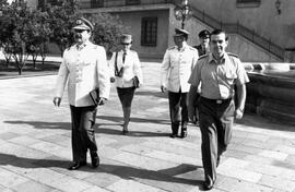 Luis Henríquez, Jefe del Estado Mayor de la Defensa Nacional, junto a otras autoridades de las Fu...