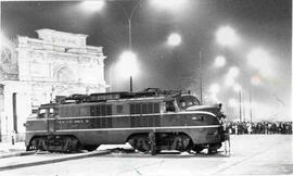 Locomotora antigua, en Estación Central