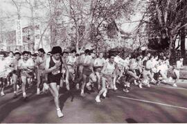 Atletismo, corrida olímpicas por calles de Santiago