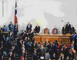 Panorámica del cambio de mando y toma del gobierno por Patricio Aylwin en 1991