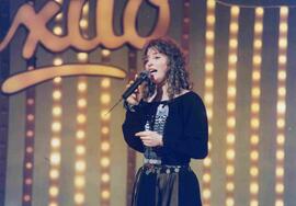 Soledad Domínguez, interpreta e tema del Dr., Juan Grau en el Festival de los famosos del program...