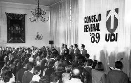 Evento por el consejo general de 1989 de la UDI, en su sede