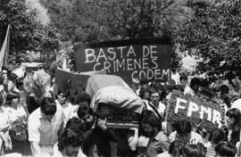 Funeral de Raúl Pellegrin, miembro del Frente Patriótico Manuel Rodríguez (FPMR)