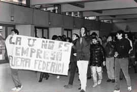 Manifestación Universidad de Chile 1987