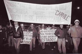 Mineros del carbón en protesta por privatización del carbón