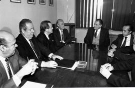 Pedro Correa, Germán Riesco, Edgardo Boeninger, Patricio Aylwin y Andrés Zaldívar en Reunión de d...