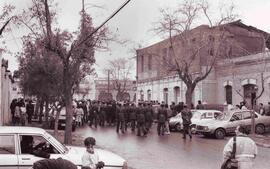 Carabineros custodia manifestación