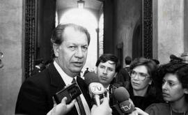 Ricardo Lagos, Ministro de Educación Pública: conversa con grupo de periodistas