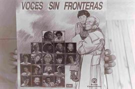 afiche de la venida del papa a Chile, que promociona un soundtrack, con las voces de varios canta...