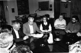 Sergio Valech, Vicario de la Solidaridad, junto a María Dolores Sepúlveda, Presidente de la Confe...