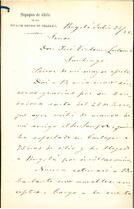 Carta de José Antonio Soffia a José Victorino Lastarria