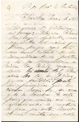 Carta de Marcial Martínez a José Victorino Lastarria