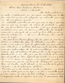 Carta de Ramón Escuti Orrego a José Victorino Lastarria