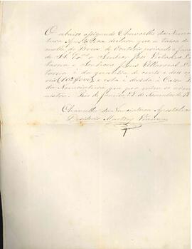 Carta de Desiderio Martiry Vianna a José Victorino Lastarria y Jesús Villarreal Lastarria