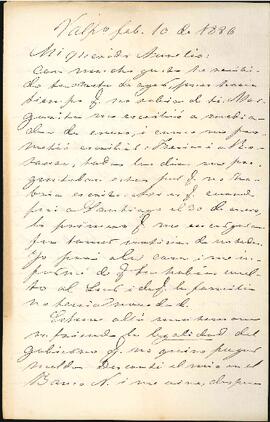 Carta de José Victorino Lastarria a Aurelio Lastarria