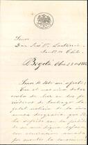 Carta de José Antonio Soffia a José Victorino Lastarria