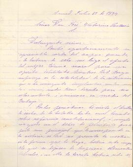 Carta de Luis Rodríguez a José Victorino Lastarria