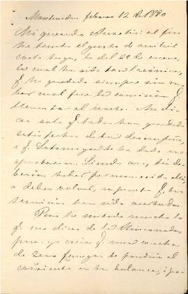 Carta de José Victorino Lastarria a Aurelio Lastarria