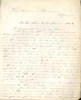 Carta de José María Linares a José Victorino Lastarria