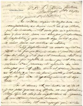 Carta de Marcial Martínez a José Victorino Lastarria