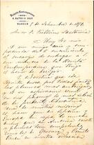 Carta de José del Perojo a José Victorino Lastarria