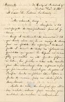 Carta de Manuel Carvallo a José Victorino Lastarria