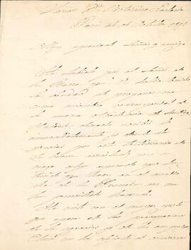 Carta de Pedro José Amado Pissis a José Victorino Lastarria