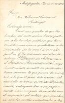 Carta de Matías Rojas a José Victorino Lastarria