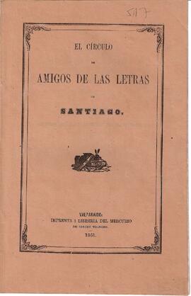 Folleto de El Círculo de los Amigos de las Letras de Santiago