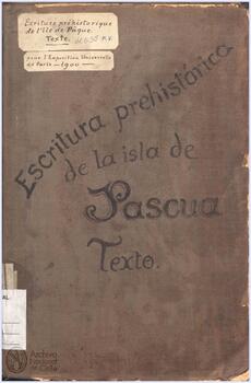 Escritura prehistórica (jerografía y jeroplastía) de la Isla de Pascua