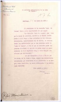 Solicitud de antecedentes de la Isla de Pascua