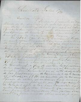 Carta de José Vicente Villarreal a José Victorino Lastarria