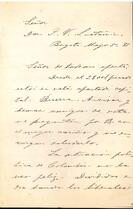 Carta de José Antonio Soffia a José Victorino Lastarria