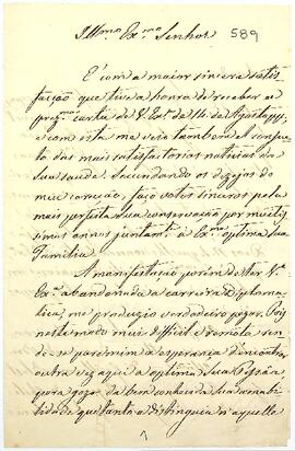 Carta de D. Sanguigné a José Victorino Lastarria