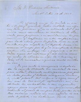 Carta de Francisco de Borja Solar a José Victorino Lastarria