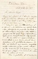 Carta de Rafael Minivielle a José Victorino Lastarria