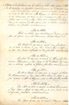 Noticia de la legislatura que ha habido en Chile desde el año 1811 a 1837 y de la concesión de fa...