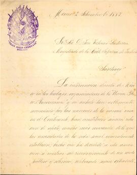 Carta de Francisco de la Fuente Ruiz a José Victorino Lastarria