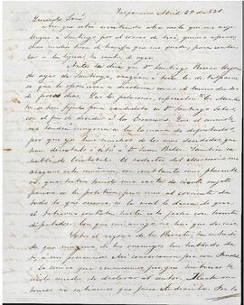 Carta de José Francisco Vergara a José Victorino Lastarria