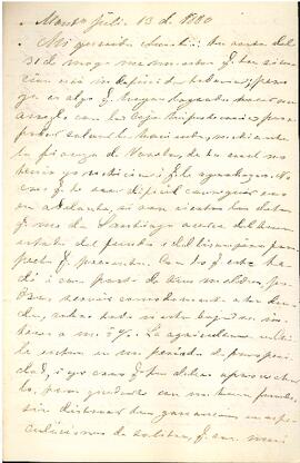 Carta de José Victorino Lastarria a Aurelio Lastarria