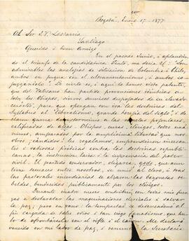 Carta de Manuel Ancízar a José Victorino Lastarria