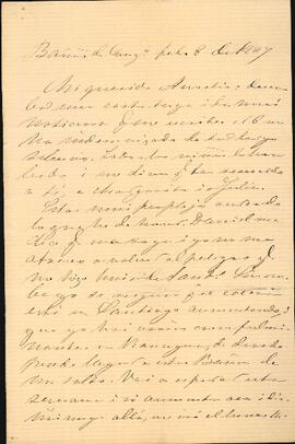 Carta de José Victorino Lastarria a Aurelio Lastarria