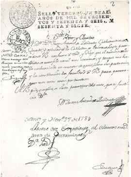 Carta de Juan Antonio Zañartu a Sr. Rector y claustro