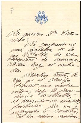 Carta de Marcial Martínez a José Victorino Lastarria