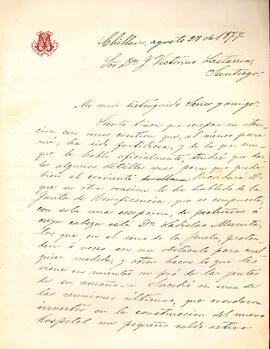 Carta de Marcial Martínez a José Victorino Lastarria